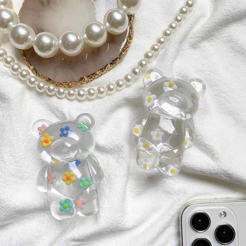 Kawaii Floral Bear Doll Mobile Phone Griptok - KAWAII LULU