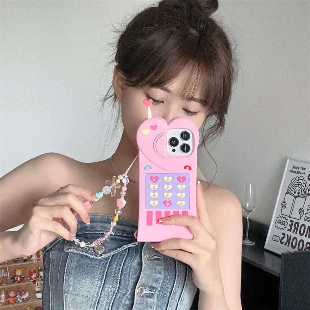 Kawaii Heart Antenna iPhone Case - KAWAII LULU