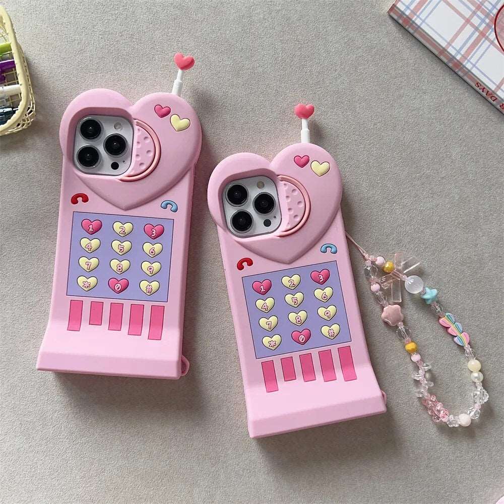 Kawaii Heart Antenna iPhone Case - KAWAII LULU