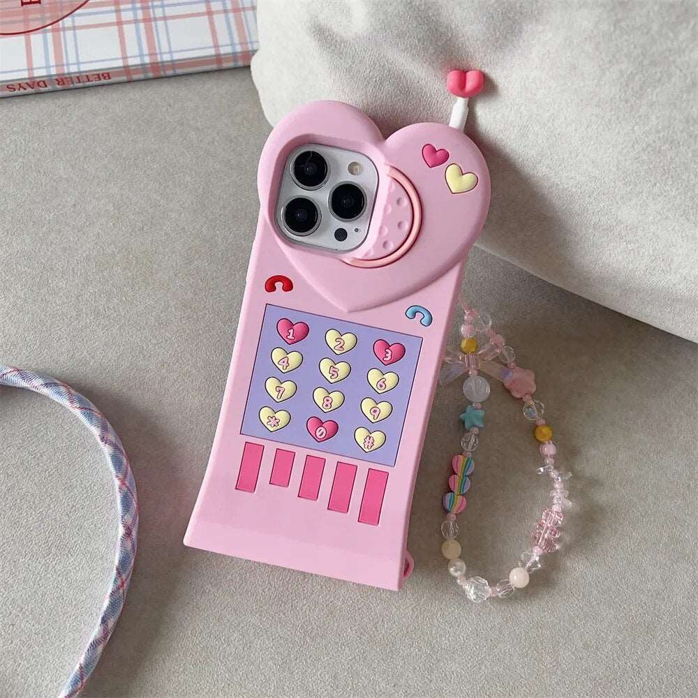 Kawaii Heart Antenna iPhone Case - KAWAII LULU