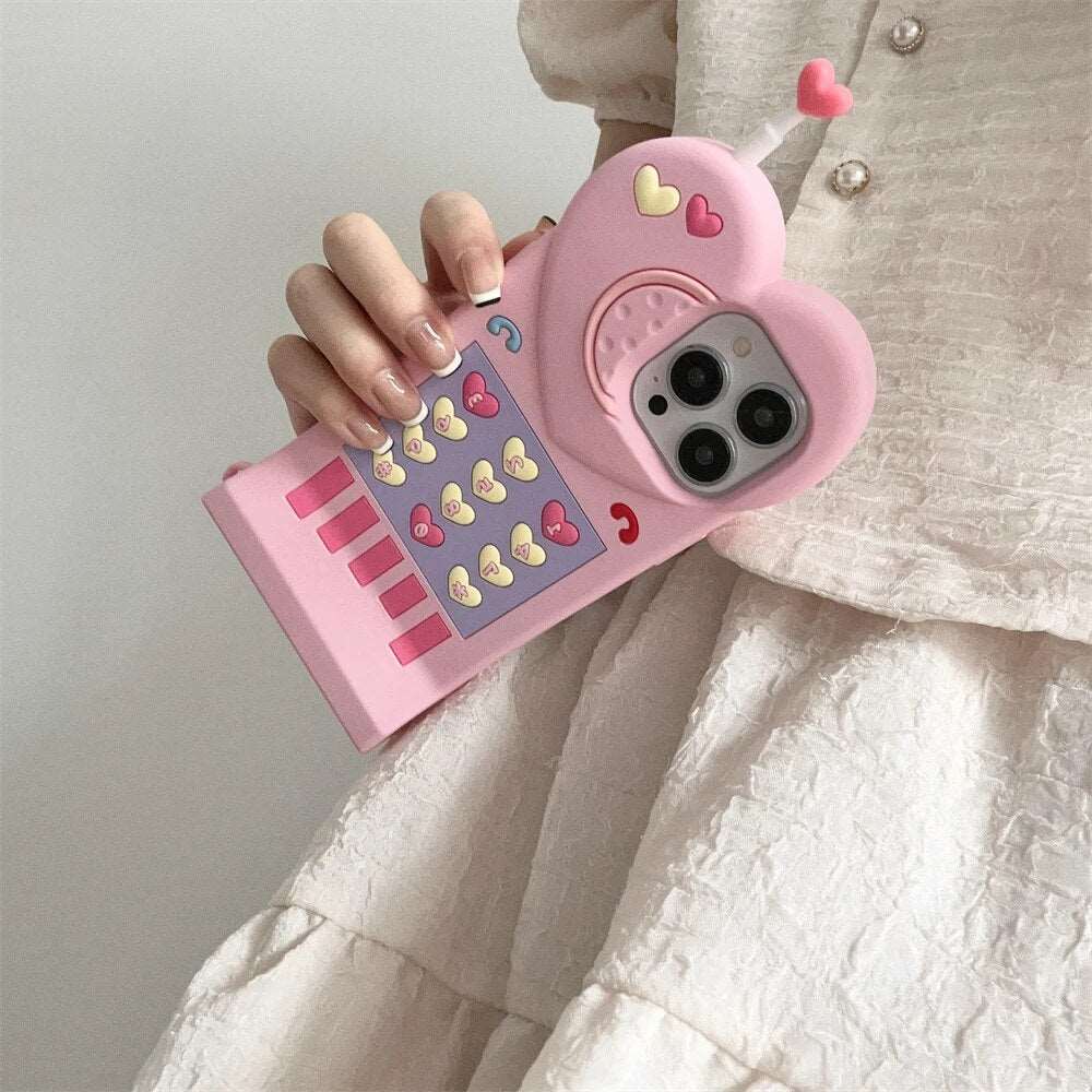 Kawaii Heart Antenna iPhone Case - KAWAII LULU