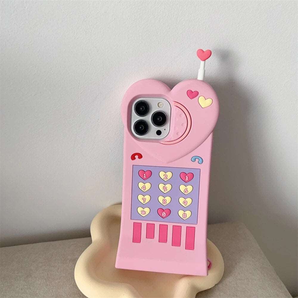 Kawaii Heart Antenna iPhone Case - KAWAII LULU