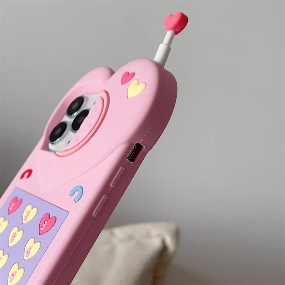 Kawaii Heart Antenna iPhone Case - KAWAII LULU