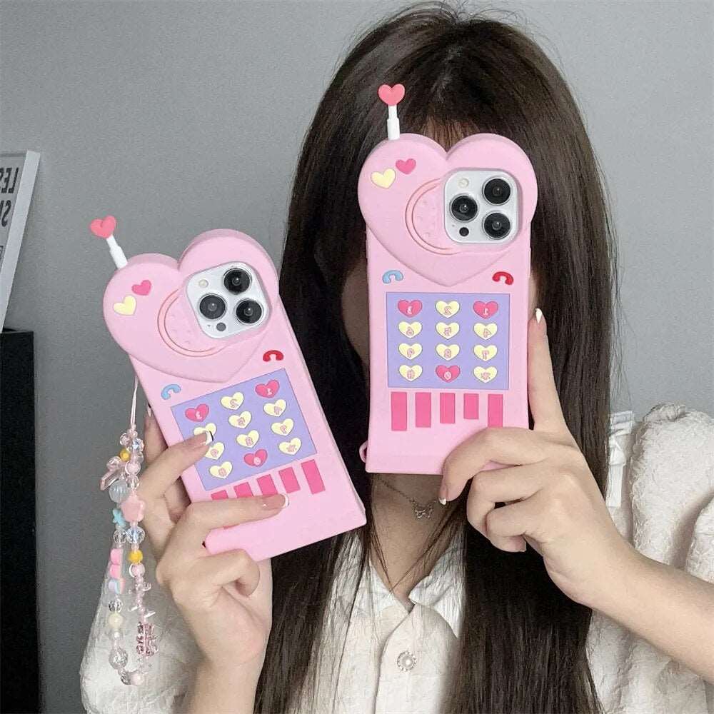 Kawaii Heart Antenna iPhone Case - KAWAII LULU