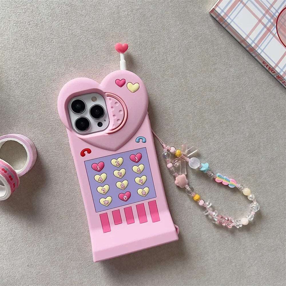 Kawaii Heart Antenna iPhone Case - KAWAII LULU