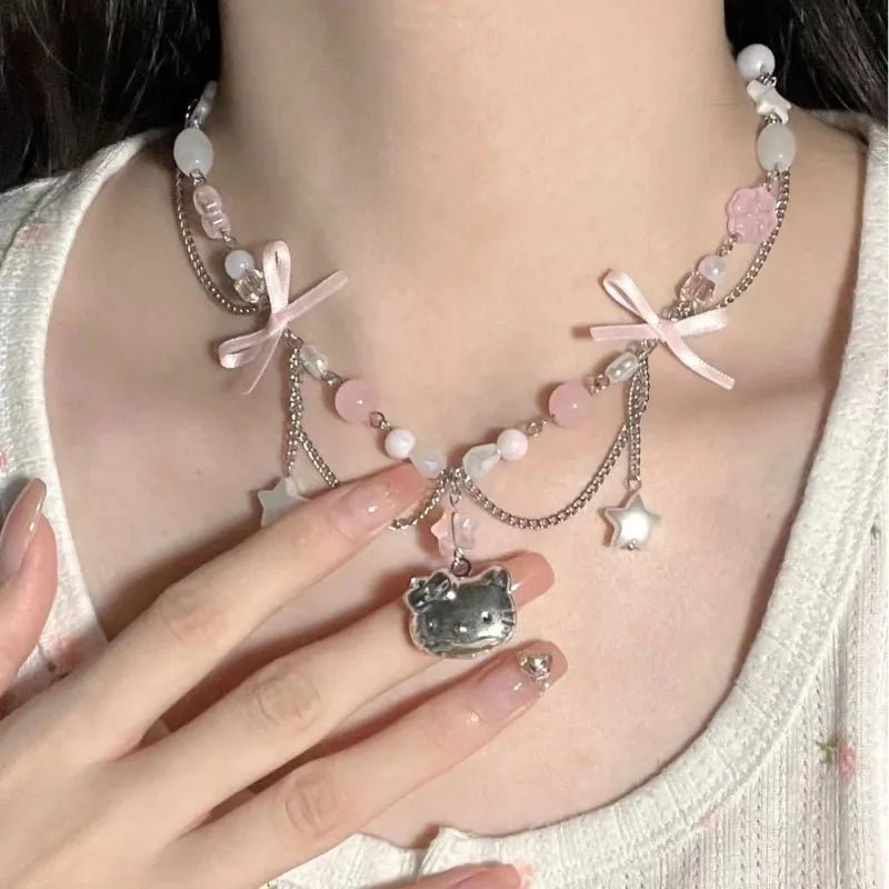 Kawaii Hello Kitty Beaded Necklace - KAWAII LULU