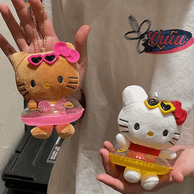 Kawaii Hello Kitty Doll Keychain with Swim Ring - KAWAII LULU