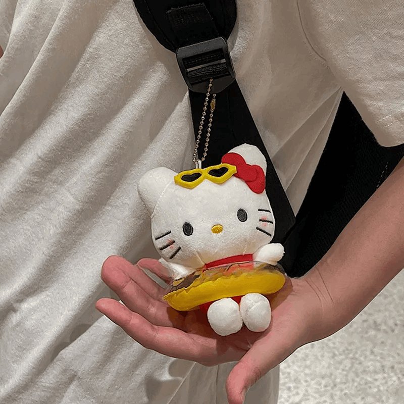 Kawaii Hello Kitty Doll Keychain with Swim Ring - KAWAII LULU