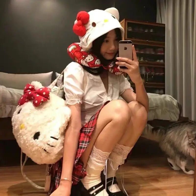 Kawaii Hello Kitty Large Plush Shoulder Bag - KAWAII LULU