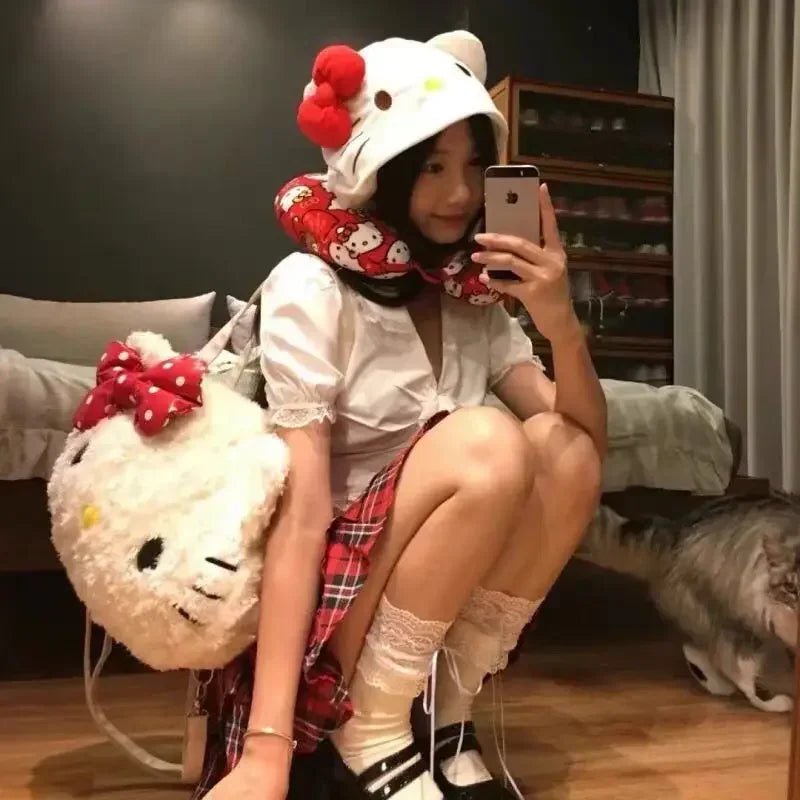 Kawaii Hello Kitty Large Plush Shoulder Bag - KAWAII LULU