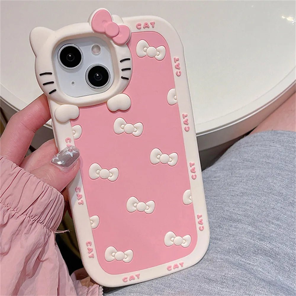 Kawaii Hello Kitty Silicone iPhone Case - KAWAII LULU