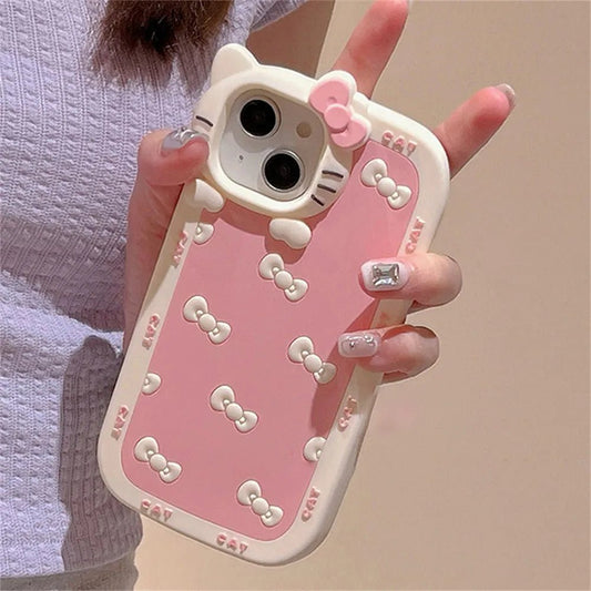 Kawaii Hello Kitty Silicone iPhone Case - KAWAII LULU
