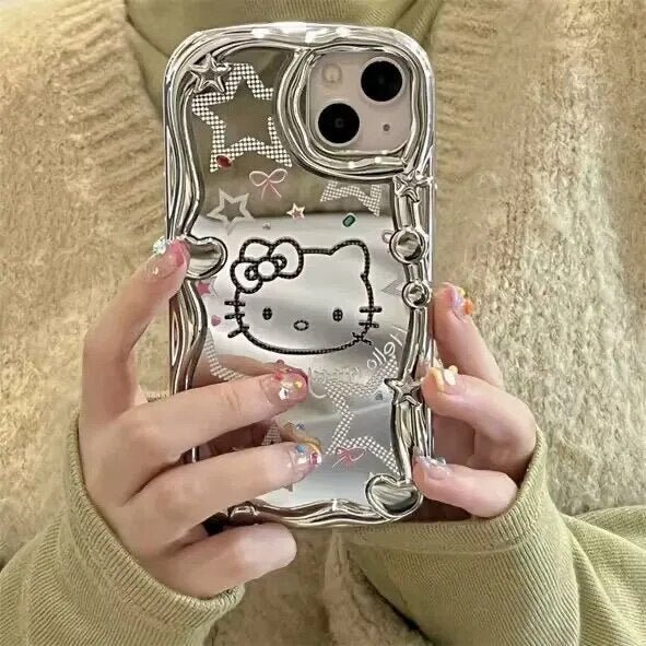 Kawaii Hello Kitty Silver iPhone Case - KAWAII LULU