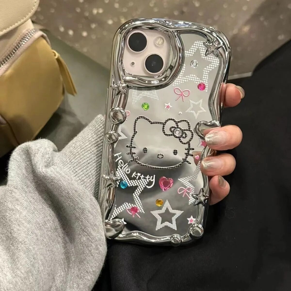 Kawaii Hello Kitty Silver iPhone Case - KAWAII LULU