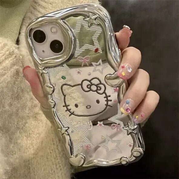Kawaii Hello Kitty Silver iPhone Case - KAWAII LULU