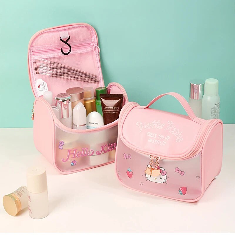Kawaii Hello Kitty Waterproof Makeup Bag - KAWAII LULU