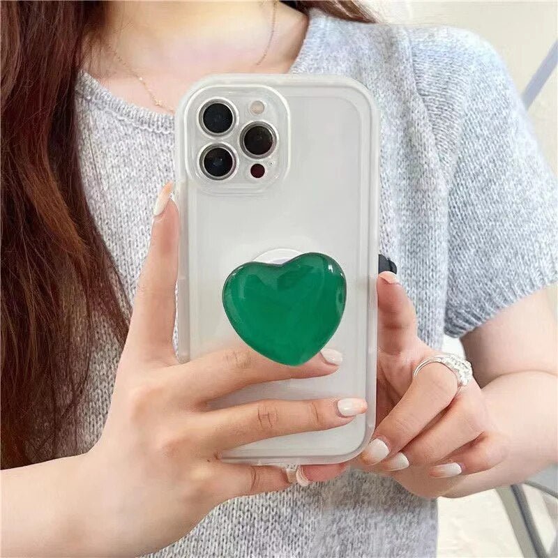 Kawaii Jelly iPhone Case with Love Heart Holder - KAWAII LULU