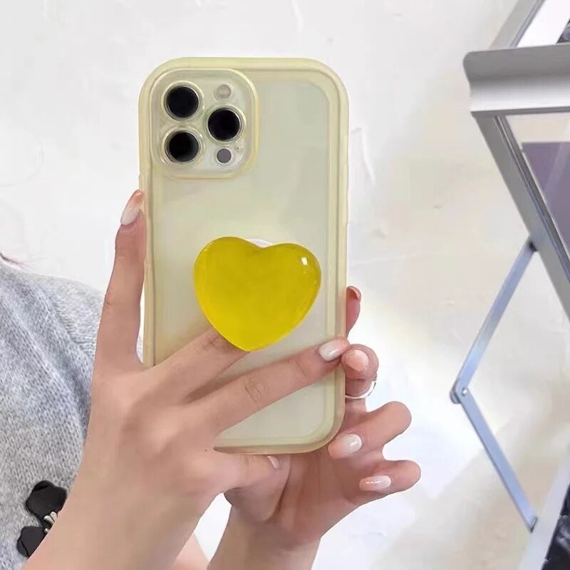 Kawaii Jelly iPhone Case with Love Heart Holder - KAWAII LULU