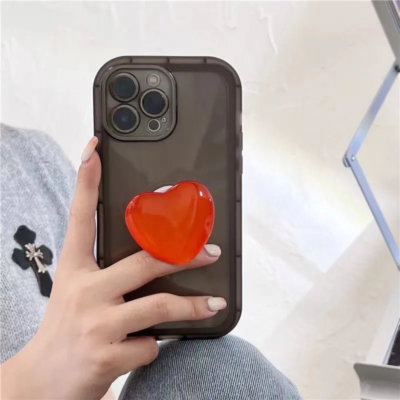 Kawaii Jelly iPhone Case with Love Heart Holder - KAWAII LULU