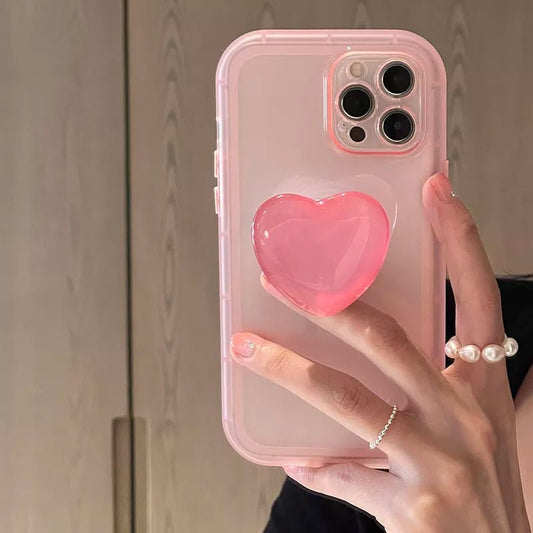 Kawaii Jelly iPhone Case with Love Heart Holder - KAWAII LULU