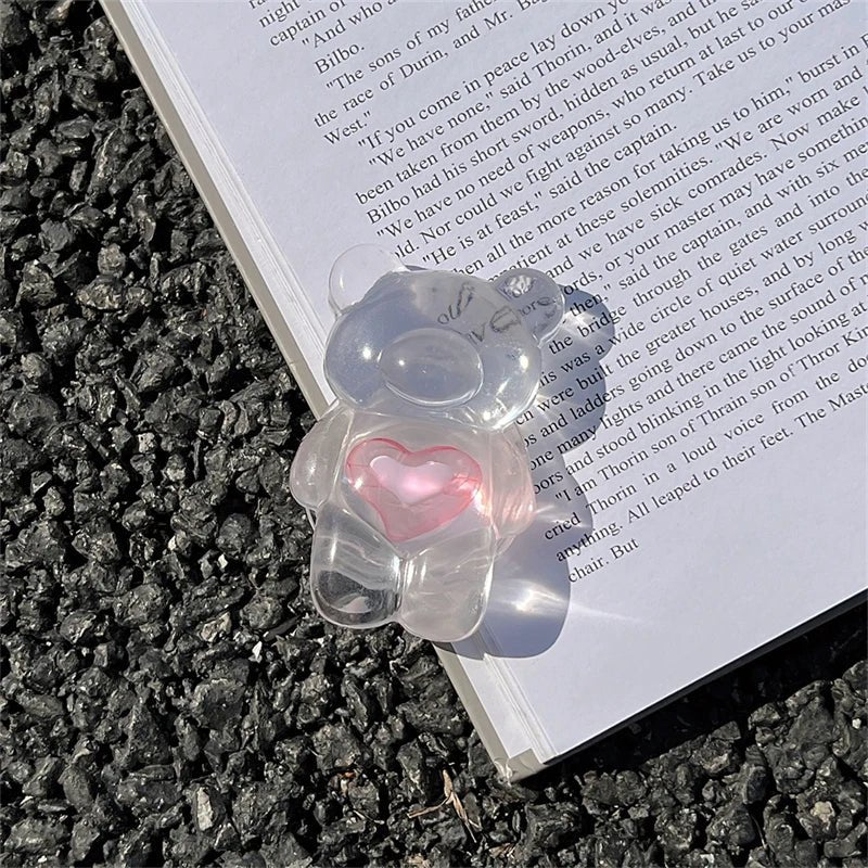 Kawaii Love Heart Bear Phone Griptok - KAWAII LULU
