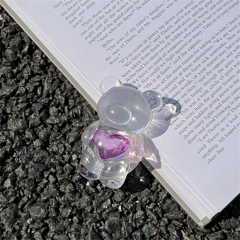 Kawaii Love Heart Bear Phone Griptok - KAWAII LULU