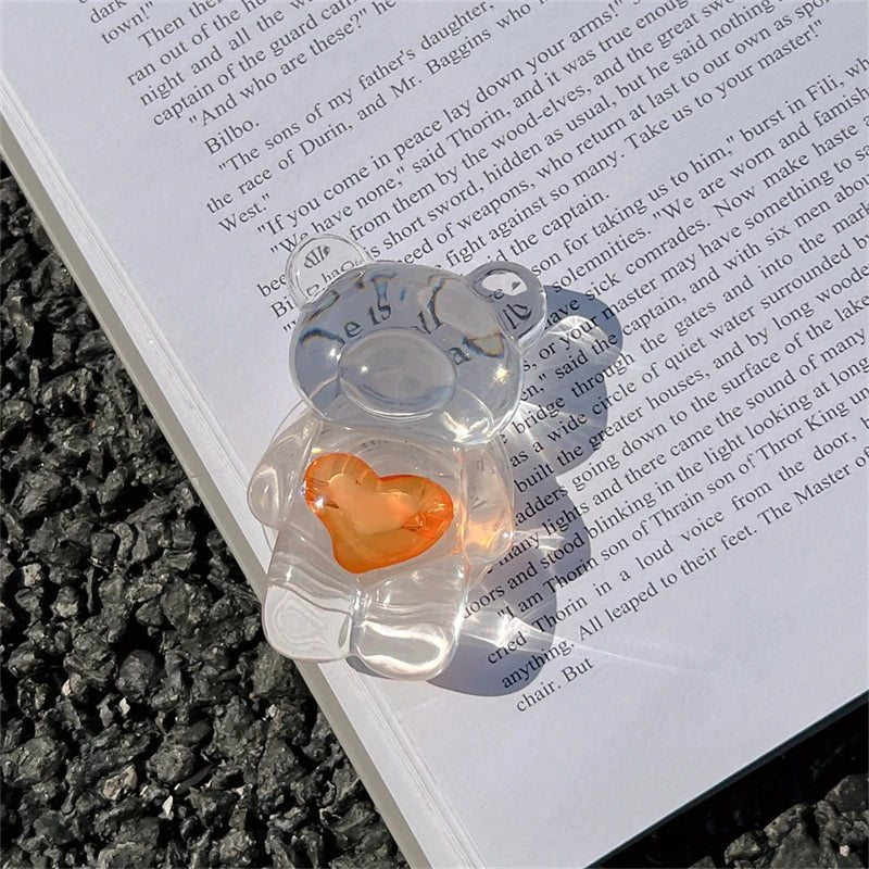 Kawaii Love Heart Bear Phone Griptok - KAWAII LULU