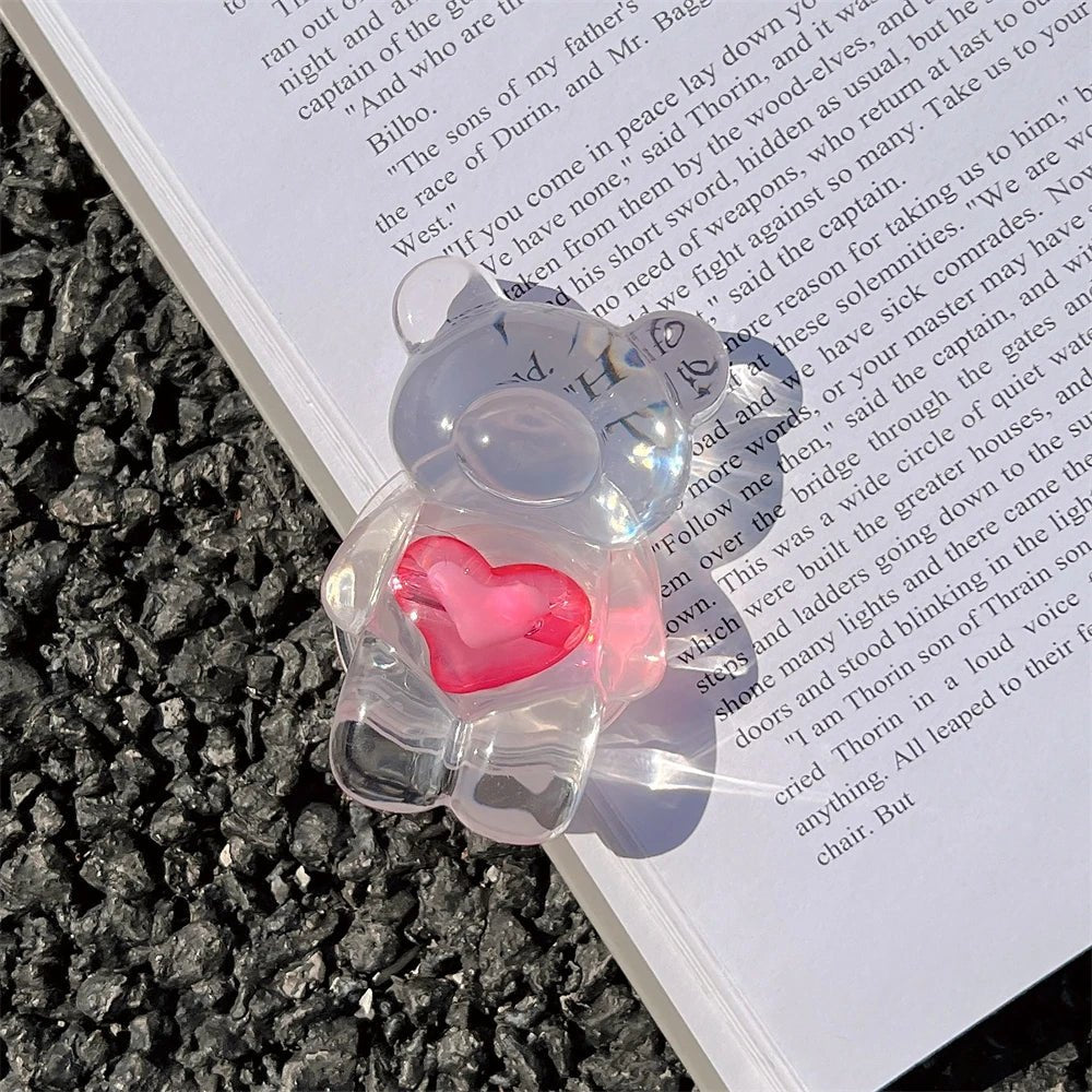 Kawaii Love Heart Bear Phone Griptok - KAWAII LULU