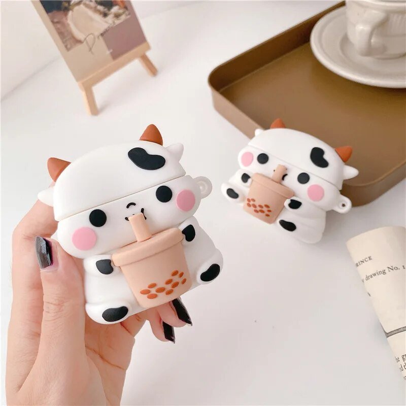 Kawaii Milk Tea Cow AirPods Case - KAWAII LULU
