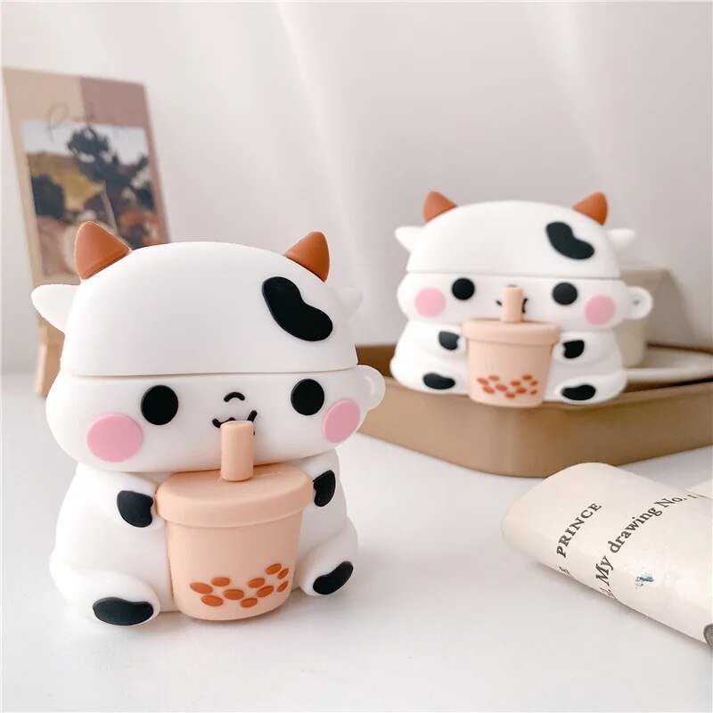 Kawaii Milk Tea Cow AirPods Case - KAWAII LULU