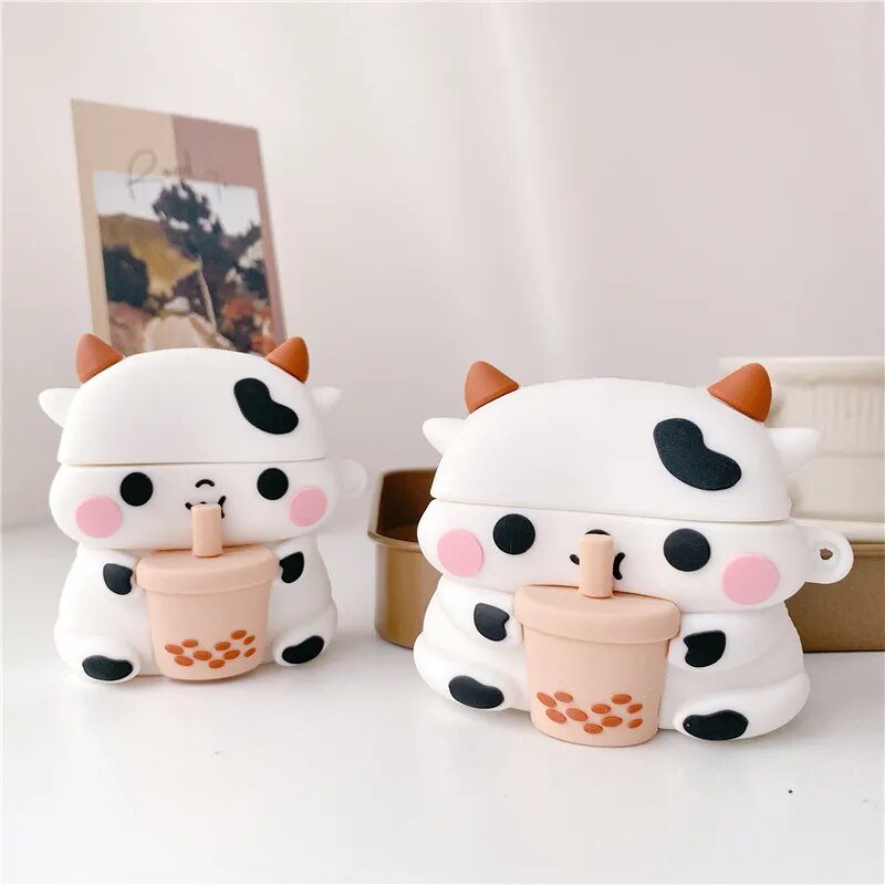 Kawaii Milk Tea Cow AirPods Case - KAWAII LULU