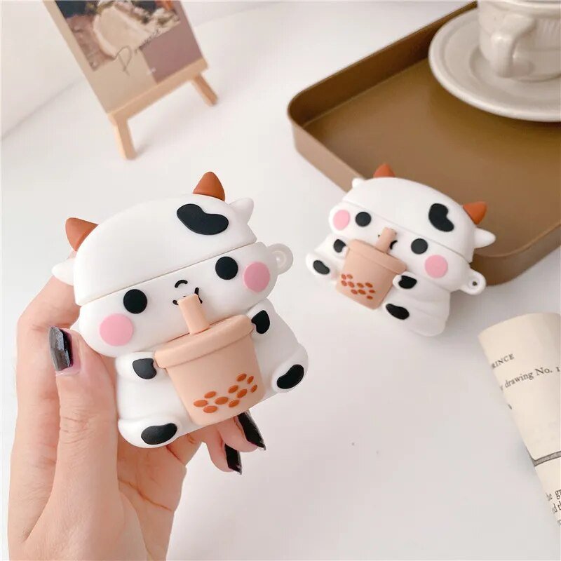 Kawaii Milk Tea Cow AirPods Case - KAWAII LULU