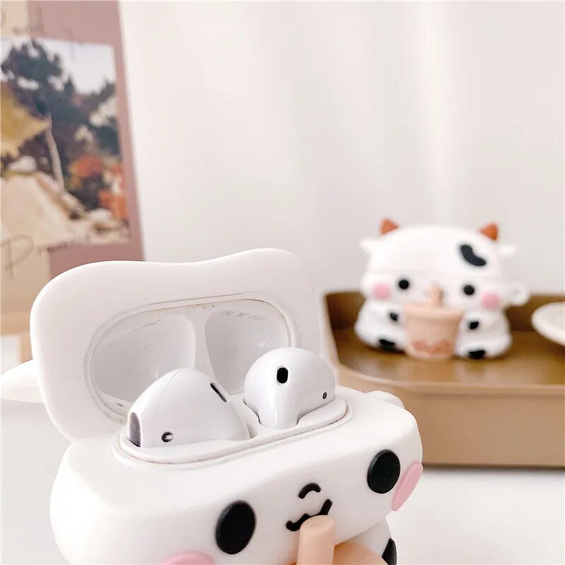 Kawaii Milk Tea Cow AirPods Case - KAWAII LULU