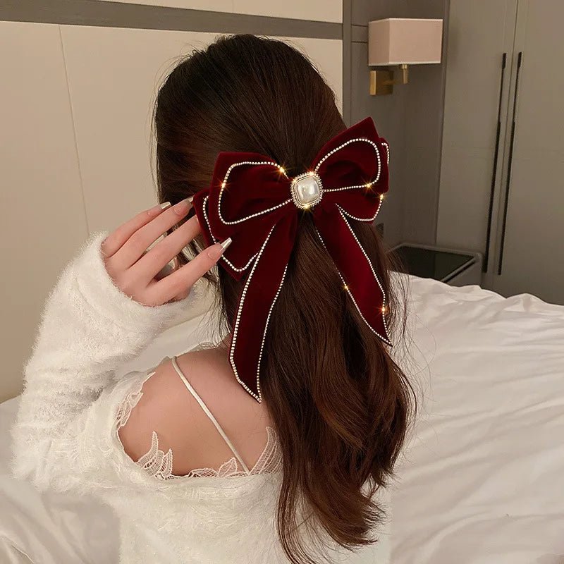 Kawaii Pearl Bowknot Hair Clip - KAWAII LULU