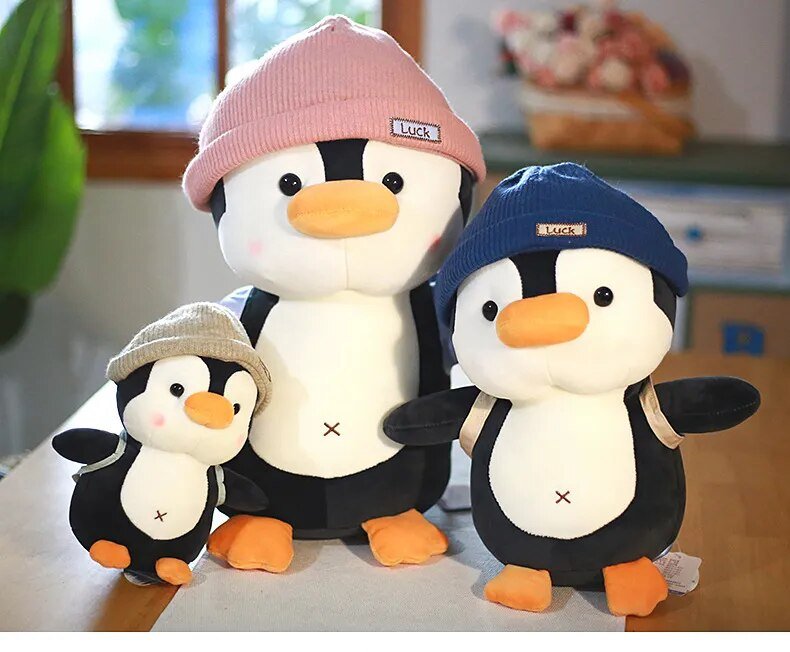 Kawaii Penguin Plush with Beanie - KAWAII LULU
