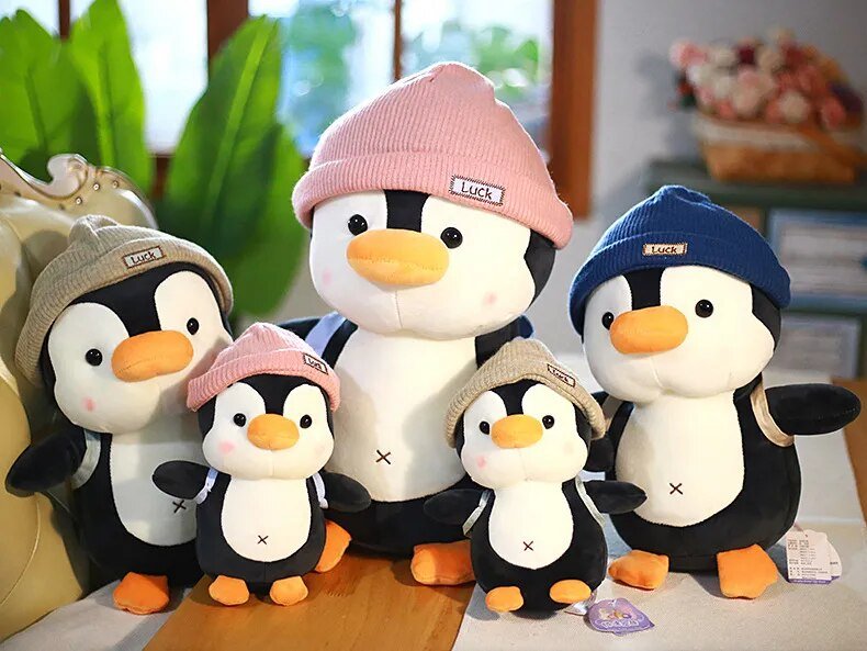 Kawaii Penguin Plush with Beanie - KAWAII LULU