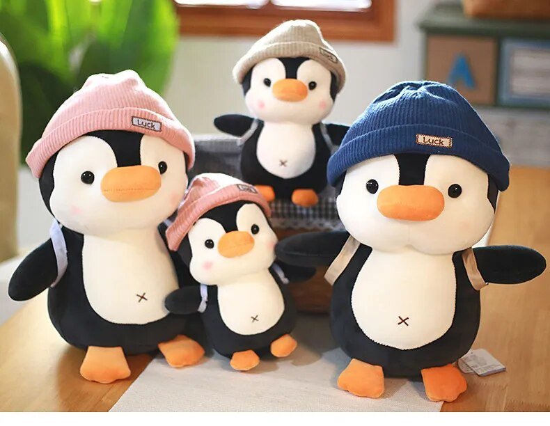 Kawaii Penguin Plush with Beanie - KAWAII LULU