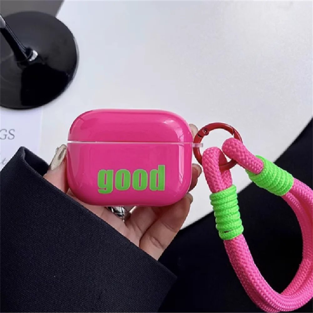 Kawaii Rose Red AirPods Case with Lanyard - KAWAII LULU