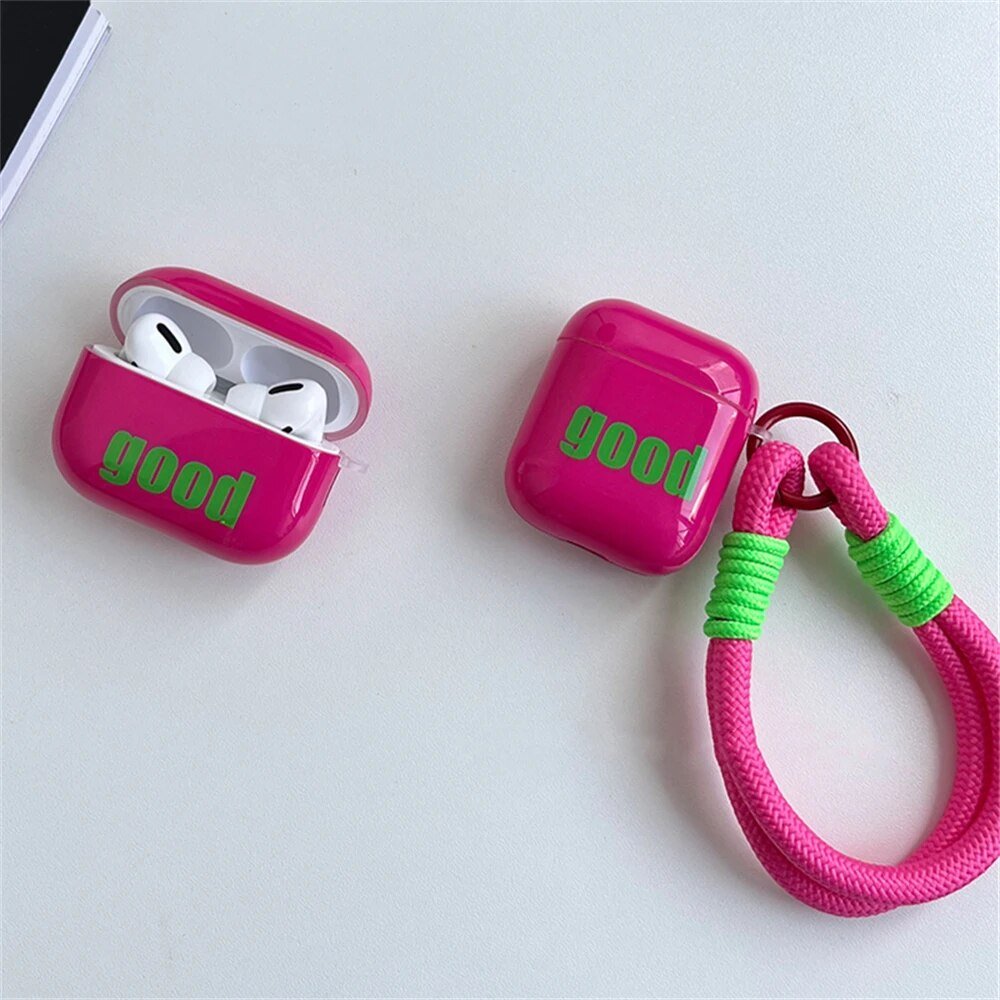Kawaii Rose Red AirPods Case with Lanyard - KAWAII LULU