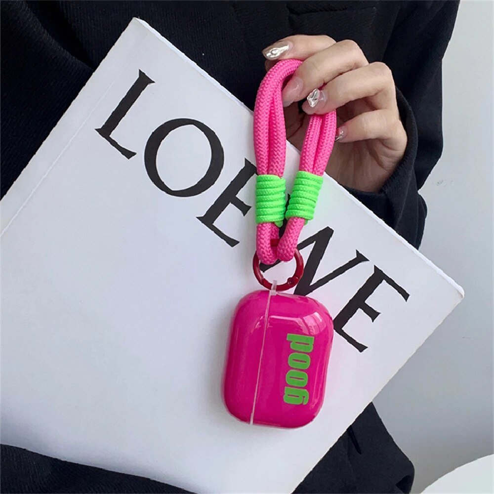 Kawaii Rose Red AirPods Case with Lanyard - KAWAII LULU