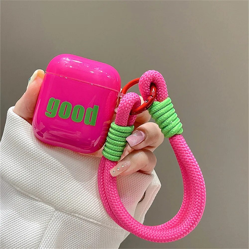 Kawaii Rose Red AirPods Case with Lanyard - KAWAII LULU