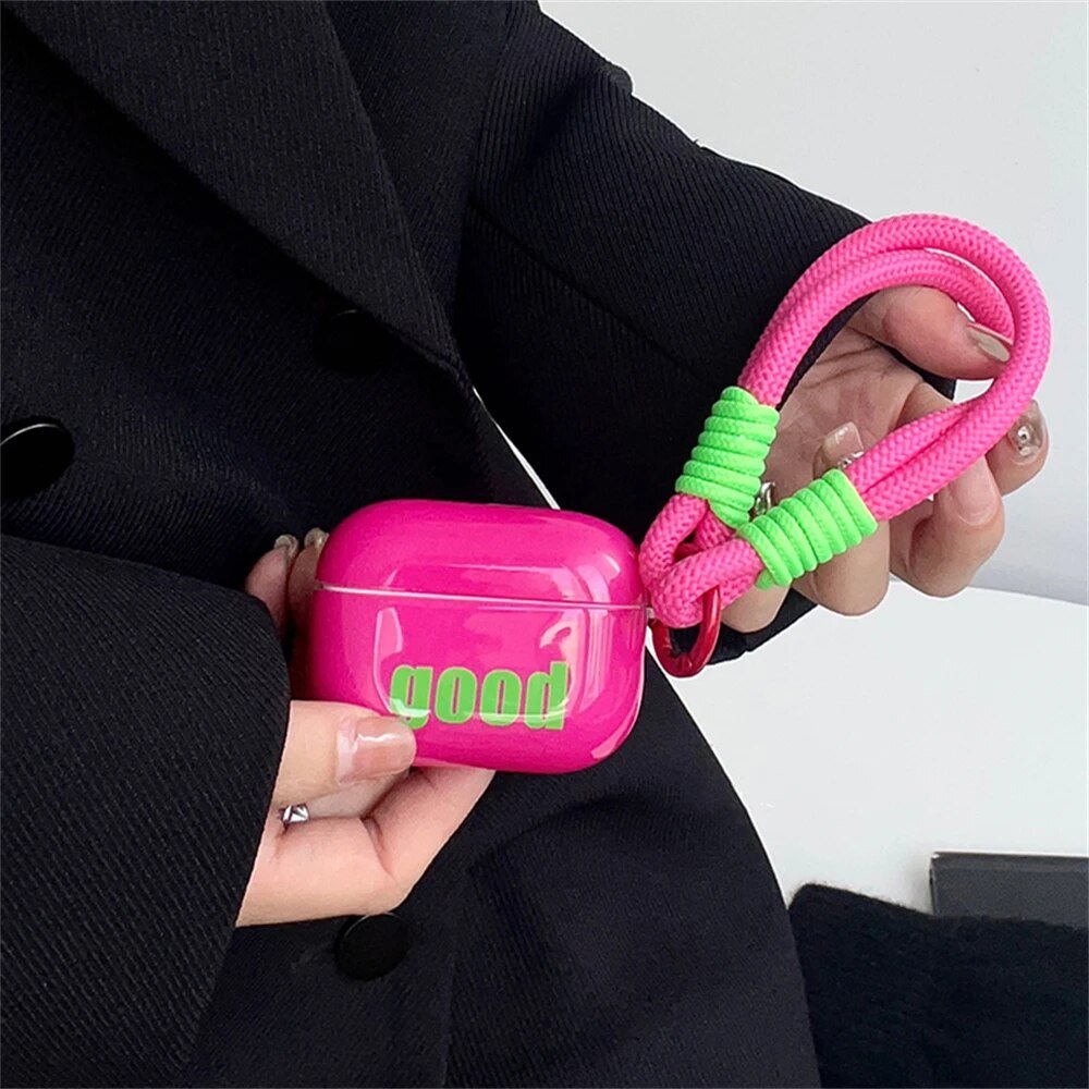 Kawaii Rose Red AirPods Case with Lanyard - KAWAII LULU