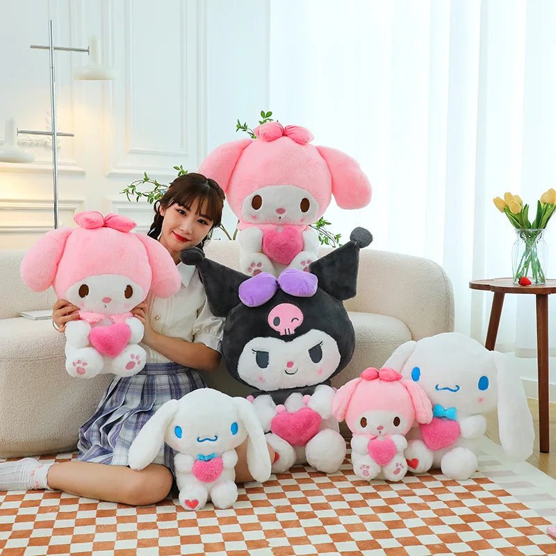 Kawaii Sanrio Plush Doll with Love Heart - KAWAII LULU