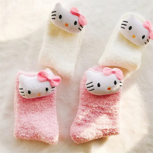 Kawaii Sanrio Plush Socks - KAWAII LULU
