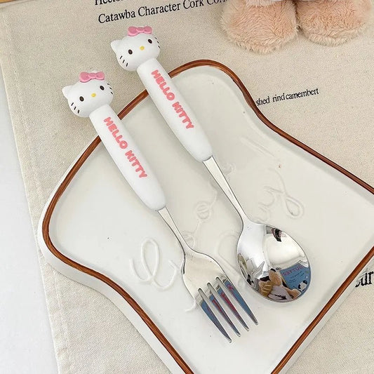 Kawaii Sanrio Stainless Spoon & Fork Set - KAWAII LULU