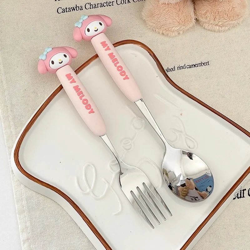Kawaii Sanrio Stainless Spoon & Fork Set - KAWAII LULU