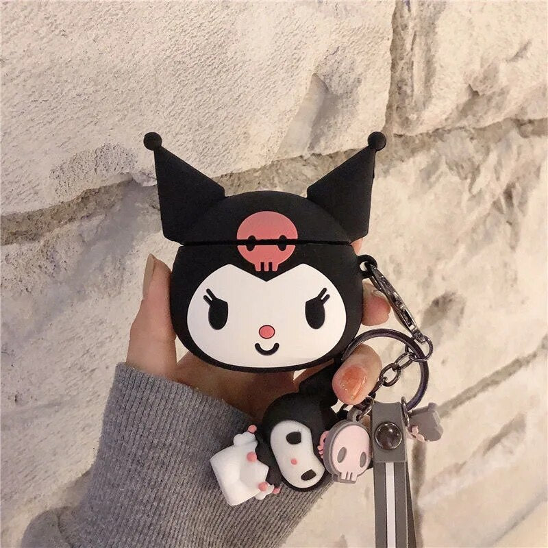 Kawaii Silicone AirPods Case Kuromi & My Melody - KAWAII LULU