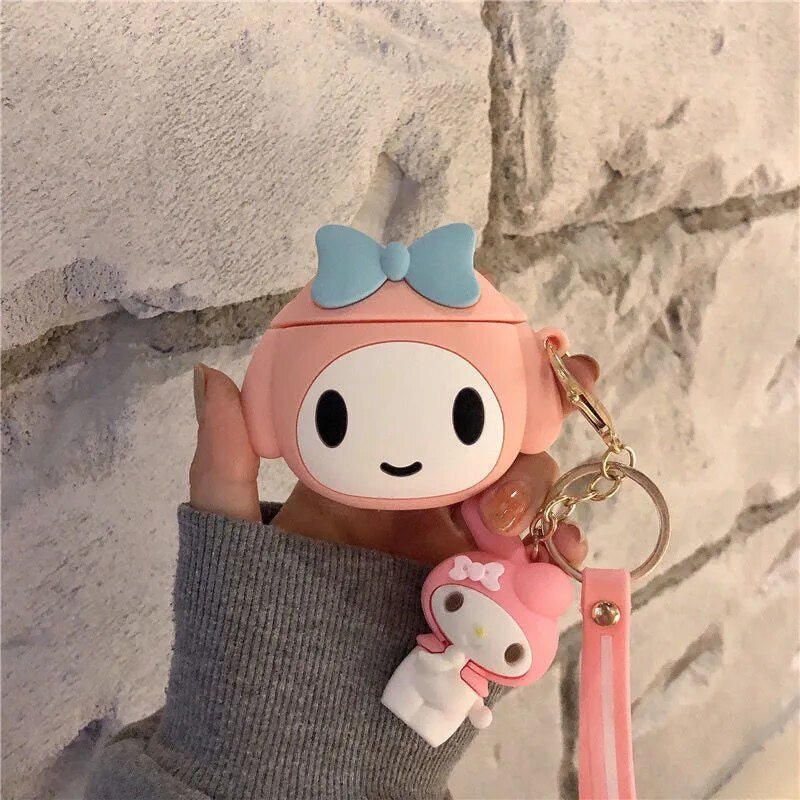 Kawaii Silicone AirPods Case Kuromi & My Melody - KAWAII LULU
