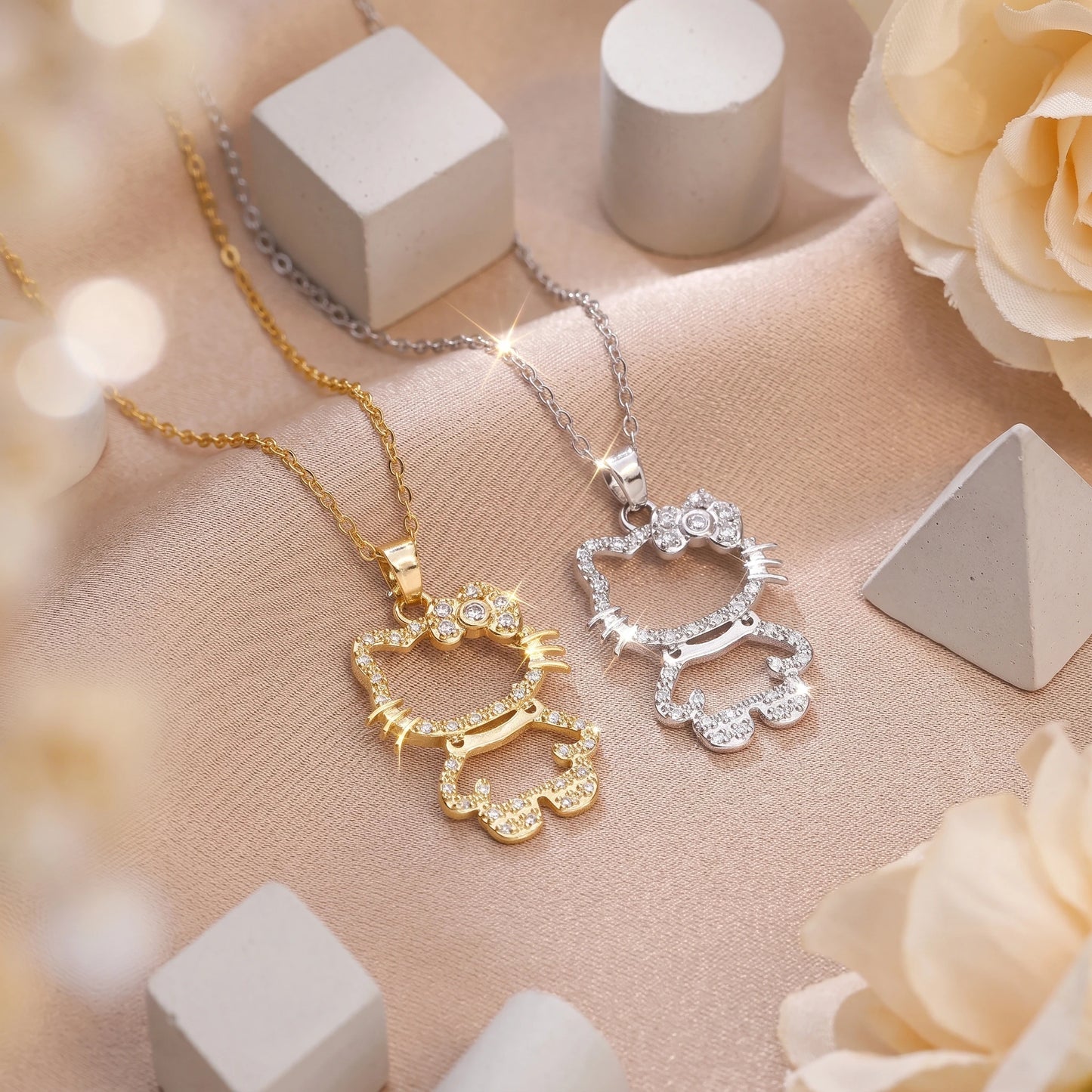 Kawaii Hello Kitty Bling Bling Necklace