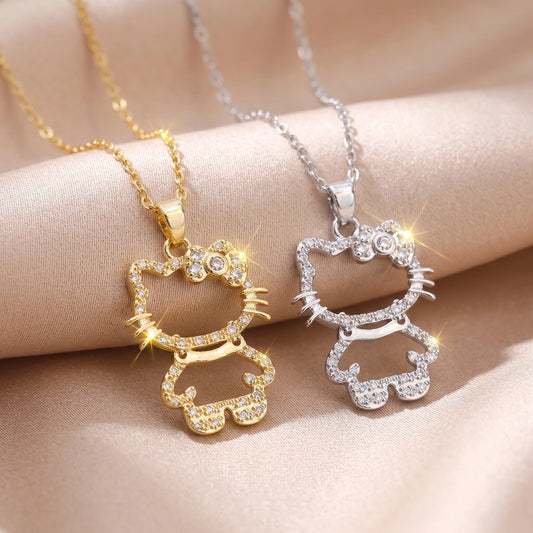 Kawaii Hello Kitty Bling Bling Necklace